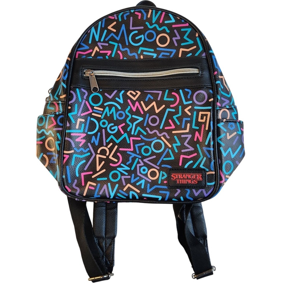 FUNKO Stranger Things Mini Backpack Multicolor Womens Zip Adjustable Retro 80's